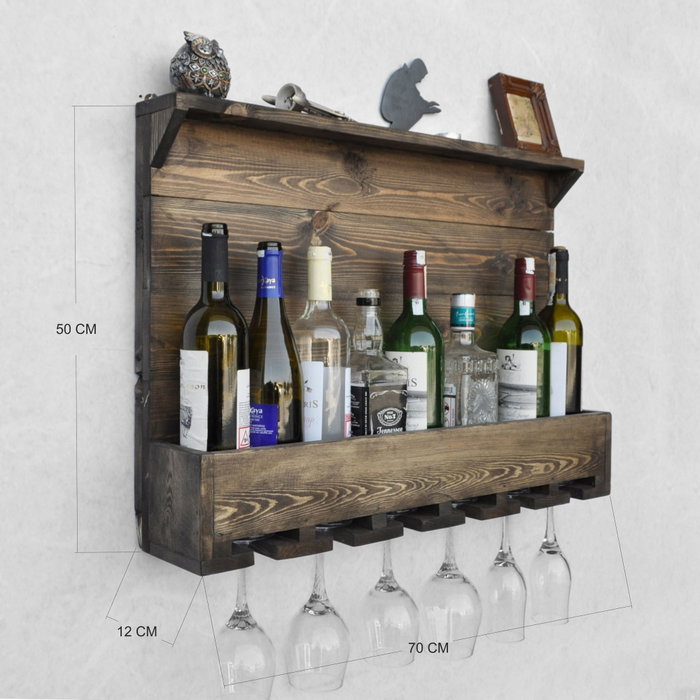 Hanah Home Raf339 Estantería Decorativa de Madera de 70 cm